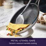 Batería de cocina Meyer Circulon C1 Series 30072 acero inoxidable antiadherente 11 piezas para inducción ScratchDefense