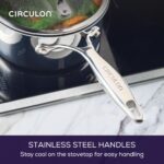 Batería de cocina Meyer Circulon C1 Series 30072 acero inoxidable antiadherente 11 piezas para inducción ScratchDefense