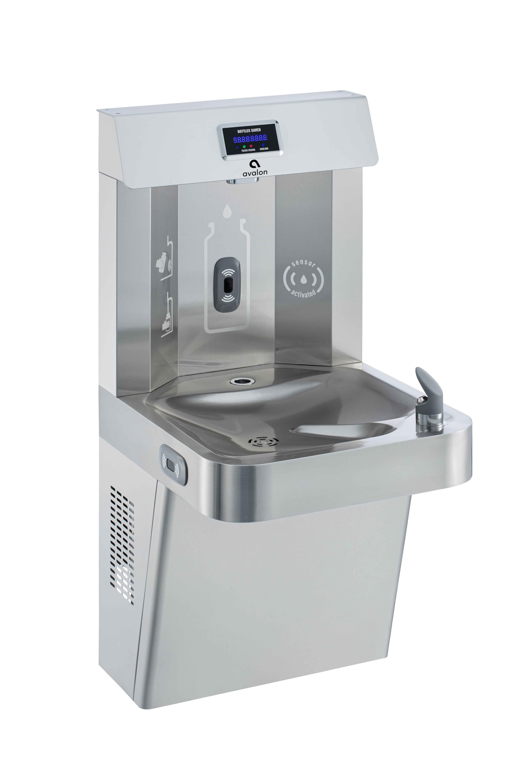 Version 1.0.0 Bebedero de pared con estación de llenado de botellas Avalon A51 enfriador de agua con sensor autolimpieza pantalla digi