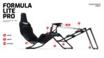 Cabina plegable de simulación de fórmula Next Level Racing Formula Lite Pro NLR-S038 posición auténtica asiento ergonómi