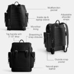 Coach Mochila de enganche para hombre, color negro, talla única