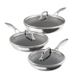 Batería de cocina de acero inoxidable pulido Circulon Meyer Corporation 30086 Serie C1 antiadherente apto para inducción