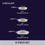 Batería de cocina de acero inoxidable pulido Circulon Meyer Corporation 30086 Serie C1 antiadherente apto para inducción