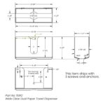 Toallero papel doble dispensacion TrippNT 51912 transparente PETG 10.875 x 6.5 x 4.25 pulgadas