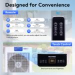 Enfriador evaporativo portátil Hexago HI-COOL-29GDIGIT-1P 10000 CFM 29 galones 3 velocidades control remoto temporizador