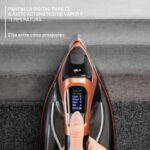 Plancha de Vapor Rowenta DW9580 Steam Force Pro 1850 W Suela Acero Inoxidable 5 Ajustes Pantalla Inteligente Cobre Negro