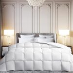 Edredón de plumón de ganso blanco con fibra Martha Stewart Blue Ridge Home Fashions MS034706 tamaño King algodón silenci