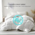 Edredón de plumón de ganso blanco con fibra Martha Stewart Blue Ridge Home Fashions MS034706 tamaño King algodón silenci