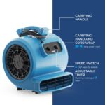 Ventilador Movedor de Aire Industrial ALORAIR GE4000T 4000 CFM 3 Velocidades Apilable con Temporizador 5 Ángulos