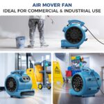 Ventilador Movedor de Aire Industrial ALORAIR GE4000T 4000 CFM 3 Velocidades Apilable con Temporizador 5 Ángulos