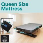 Colchón de aire Queen SereneLife SLEZBDQN20LX EZ Bed Luxe con marco cubierta de espuma viscoelástica bomba de mantenimie