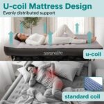 Colchón de aire Queen SereneLife SLEZBDQN20LX EZ Bed Luxe con marco cubierta de espuma viscoelástica bomba de mantenimie