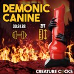 CREATURE COCKS Consolador Hell-Hound Canine Penis de 2 pies para principiantes, hombres, mujeres y parejas. Consolador d