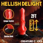 CREATURE COCKS Consolador Hell-Hound Canine Penis de 2 pies para principiantes, hombres, mujeres y parejas. Consolador d