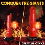 CREATURE COCKS Consolador Hell-Hound Canine Penis de 2 pies para principiantes, hombres, mujeres y parejas. Consolador d