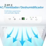 Aire acondicionado portátil BLACK+DECKER BPACT05SM 8500 BTU 5100 BTU SACC para habitaciones hasta 350 pies cuadrados con