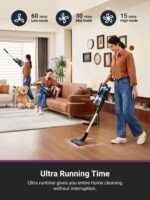 Aspiradora de Mano Inalámbrica Eureka Stylus Elite NEC490BL, 350W, Autovaciado, 60 Min, Filtro HEPA 5 Capas