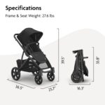 UPPAbaby Vista V3 Cochecito – Sistema de cochecito individual a doble de tamaño completo – Asiento para niños pequeños,