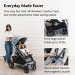 UPPAbaby Vista V3 Cochecito – Sistema de cochecito individual a doble de tamaño completo – Asiento para niños pequeños,