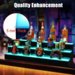 Estante exhibidor de botellas con luz LED GarveeTech LED Lighted Liquor Bottle Display 3 niveles 102 cm con control remo