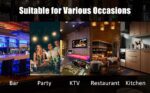 Estante exhibidor de botellas con luz LED GarveeTech LED Lighted Liquor Bottle Display 3 niveles 102 cm con control remo