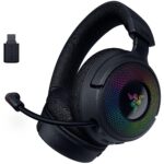 Auriculares Inalámbricos Gaming Razer Kraken V4 2.4GHz Bluetooth USB Micrófono Banda Súper Amplia RGB 9 Zonas 40mm
