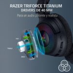 Auriculares Inalámbricos Gaming Razer Kraken V4 2.4GHz Bluetooth USB Micrófono Banda Súper Amplia RGB 9 Zonas 40mm