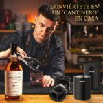 Molde para Hielo en Esfera Transparente Unigul 1 de Silicona y Acero Inoxidable 2.5 Pulgadas sin BPA para Whisky Coctele