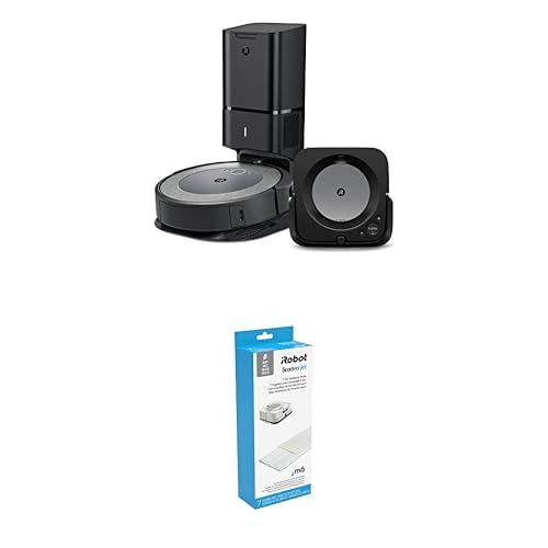 Version 1.0.0 Robot Aspirador iRobot Roomba i3+ EVO 3550 y Robot Mopa Braava Jet m6 6113 con Almohadillas Barrido Seco Serie m