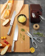 Juego de bloque de cuchillos KnifeSaga, juego de cuchillos de cocina con bloque de alta durabilidad, juego de 14 piezas