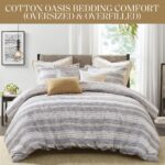 Edredon de algodon Madison Park Oasis E&E Co JLA Home MPS10-515 Full Queen carbon rayas jacquard de chenilla todas las e