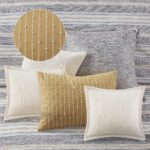 Edredon de algodon Madison Park Oasis E&E Co JLA Home MPS10-515 Full Queen carbon rayas jacquard de chenilla todas las e