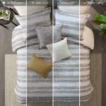 Edredon de algodon Madison Park Oasis E&E Co JLA Home MPS10-515 Full Queen carbon rayas jacquard de chenilla todas las e