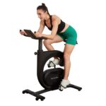 Bicicleta Estática GarveeLife Resistencia Electromagnética 32 Niveles Volante 22 Libras Pantalla LED App Bluetooth Asien