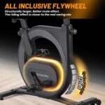 Bicicleta Estática GarveeLife Resistencia Electromagnética 32 Niveles Volante 22 Libras Pantalla LED App Bluetooth Asien