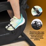 Bicicleta Estática GarveeLife Resistencia Electromagnética 32 Niveles Volante 22 Libras Pantalla LED App Bluetooth Asien
