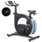 Bicicleta Estática GarveeLife Resistencia Electromagnética 32 Niveles Volante 22 Libras Pantalla LED App Bluetooth Asien