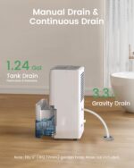 Deshumidificador Waykar CTH120A 120 Pintas Energy Star Ultra Silencioso 40 dB para Espacios de hasta 6,000 pies cuadrado