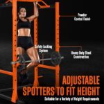 SQUATZ Soporte ajustable para sentadillas, soporte de barra premium con sistema de bloqueo seguro, accesorio para minas