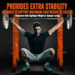 SQUATZ Soporte ajustable para sentadillas, soporte de barra premium con sistema de bloqueo seguro, accesorio para minas