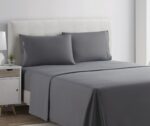 Juego completo de ropa de cama dormitorio universitario Hearth Harbor H-BTC-MID-TK-RB tamano individual XL negro gris ed