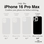 Funda tipo portafolios de tela Coach Signature para iPhone 16 Pro Max - Funda de teléfono de diseñador - Marrón Signatur