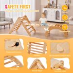 VEVOR Pikler - Juego de triángulos escalador 5 en 1, juguetes de escalada para niños pequeños plegables en interiores co