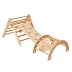 VEVOR Pikler - Juego de triángulos escalador 5 en 1, juguetes de escalada para niños pequeños plegables en interiores co