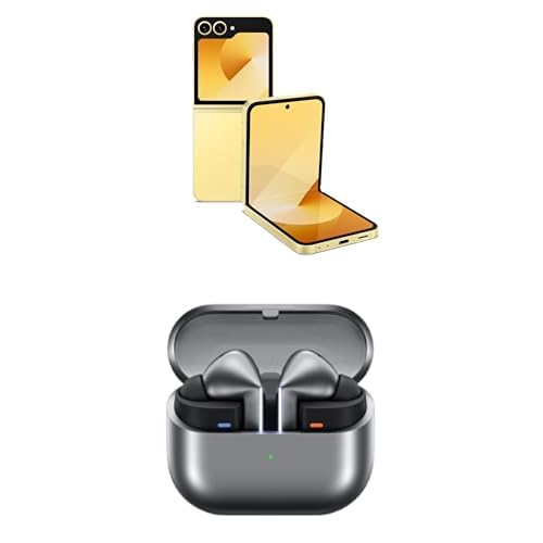 Version 1.0.0 Teléfono celular Samsung Galaxy Z Flip 6 AI 256 GB plegable FlexCam Android desbloqueado y audífonos Galaxy Buds3 Pro pl