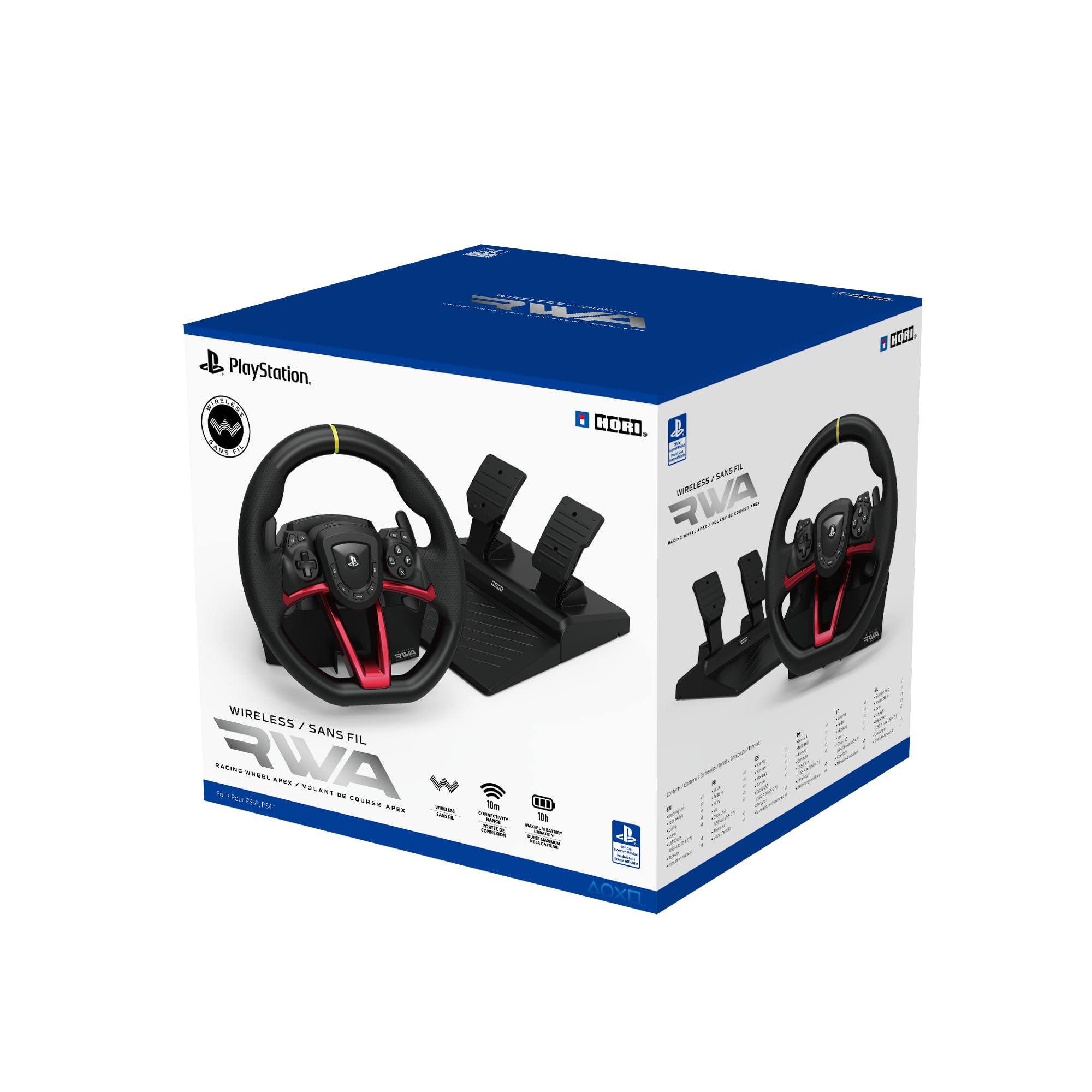 Version 1.0.0 Volante de Carreras Inalámbrico HORI Apex SPF-022U para PlayStation 5 PlayStation 4 Windows 11 10