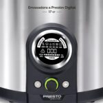 Envasadora a Presión Digital Olla Conservera Presto 02152 de 17 Cuartos Acero Inoxidable para Conservas y Baño María
