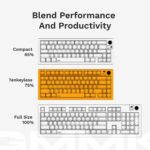 Teclado Mecánico Gaming Glorious GMMK 3 75% Modular Sistema de Juntas Teclas PBT Doubleshot Interruptores Hot-Swap Placa