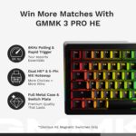 Teclado Gaming Inalámbrico Glorious GMMK3 PRO HE 75% Aluminio Hall Effect 8000Hz Switches MX Intercambiables