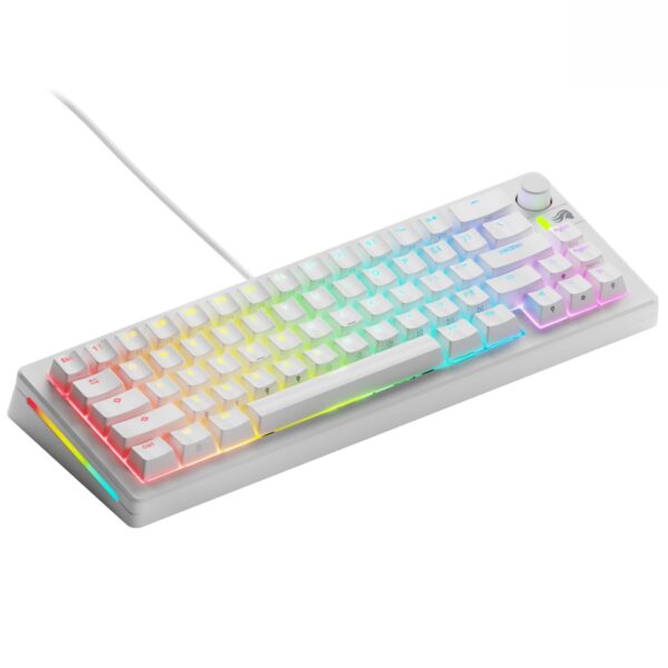 Teclado Mecánico Glorious GMMK 3 65% PBT Doubleshot Switches Intercambiables Blanco